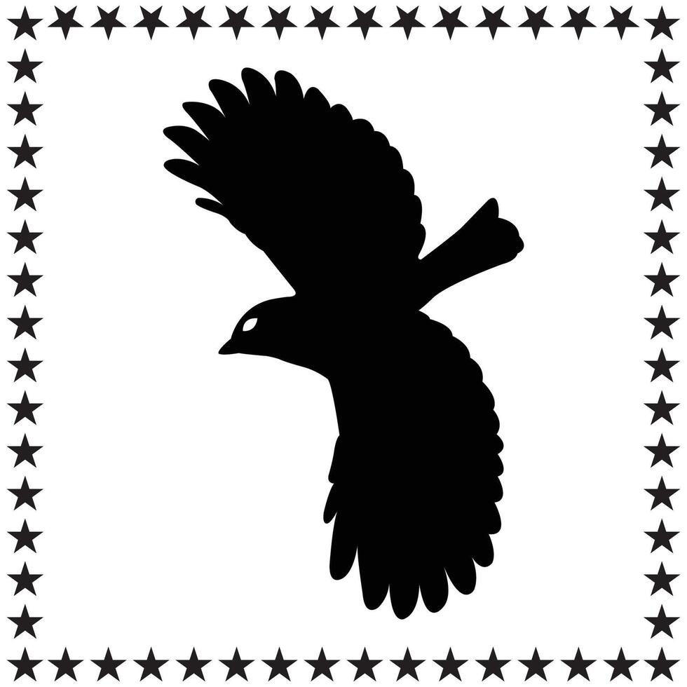 Bird Silhouette illustration, Bird Silhouette, Bird Silhouette art on white background vector