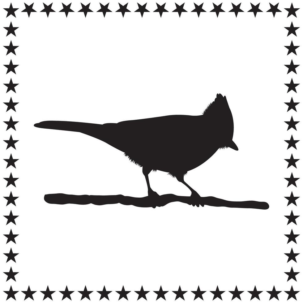 Bird Silhouette illustration, Bird Silhouette, Bird Silhouette art on white background vector