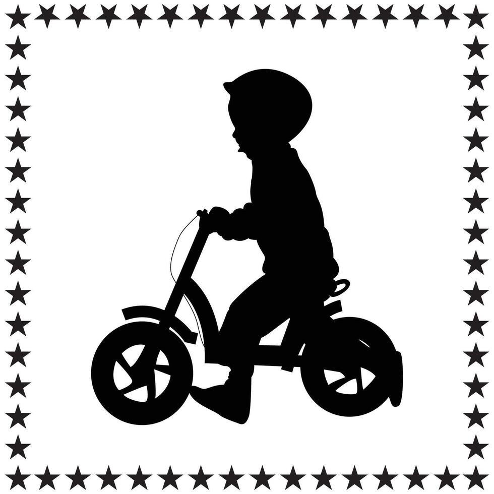 Bicycle Silhouette illustration, Bicycle Silhouette, Bicycle Silhouette art on white background vector