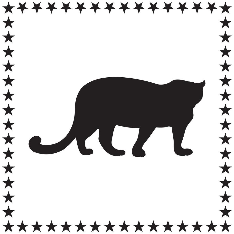 Cheetah Silhouette illustration, Cheetah Silhouette, Cheetah Silhouette art on white background vector