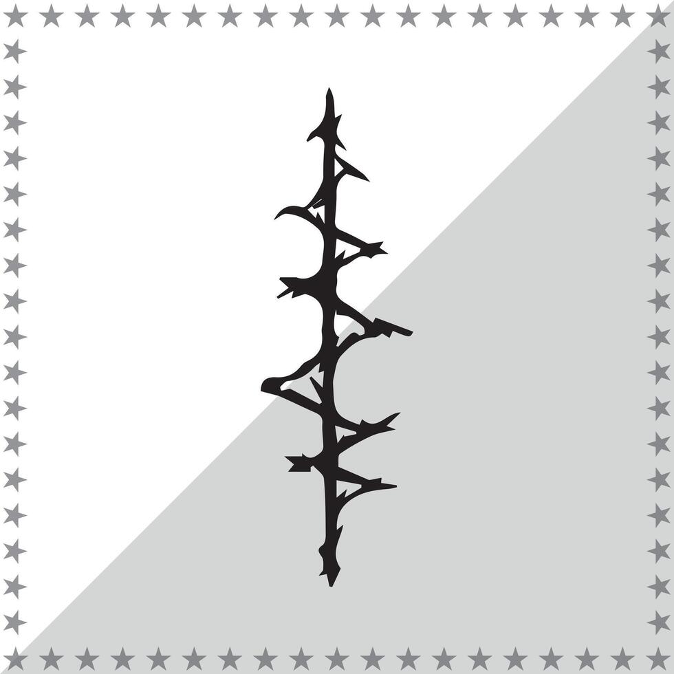 Barbed Wire Silhouette illustration, Barbed Wire Silhouette, Barbed Wire Silhouette art on white background vector