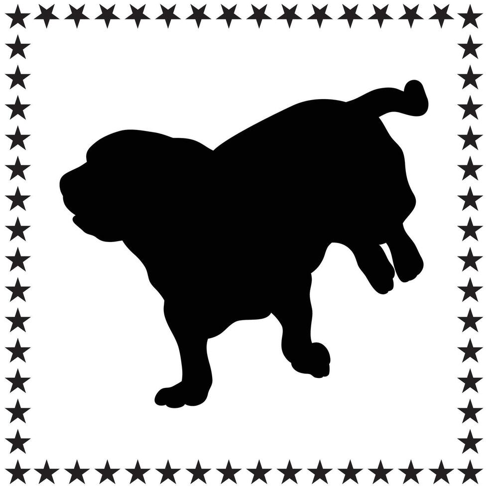 Basset Hound Silhouette illustration, Basset Hound Silhouette, Basset Hound Silhouette art on white background vector