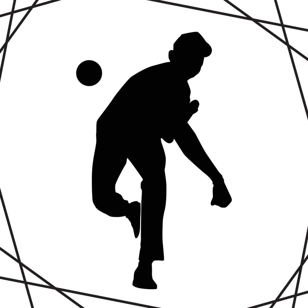 Baseball Player Silhouette illustration, Baseball Player Silhouette, Baseball Player Silhouette art on white background vector