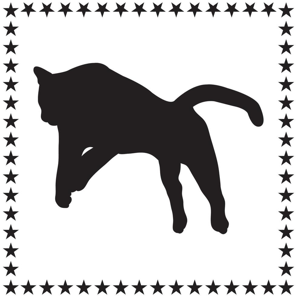 Cheetah Silhouette illustration, Cheetah Silhouette, Cheetah Silhouette art on white background vector