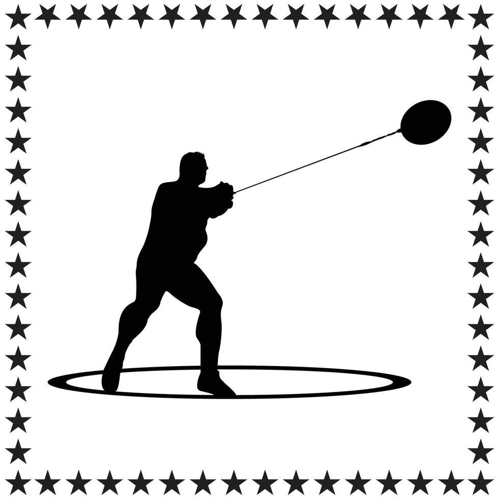 Athletic Silhouette illustration, Athletic Silhouette, Athletic Silhouette art on white background vector