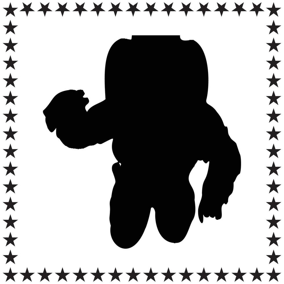 Astronaut Silhouette illustration, Astronaut Silhouette, Astronaut Silhouette art on white background vector