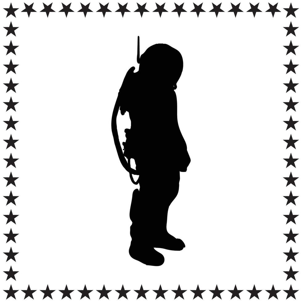 Astronaut Silhouette illustration, Astronaut Silhouette, Astronaut Silhouette art on white background vector