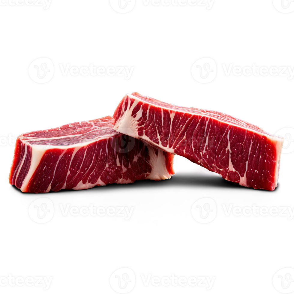 Raw beef short ribs bone in rich red hue captured in dramatic lighting png
