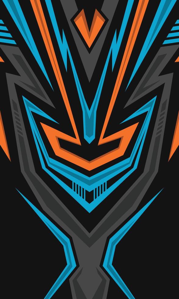 Racing style geometric abstract background. Sublimation printing jersey fabric template vector