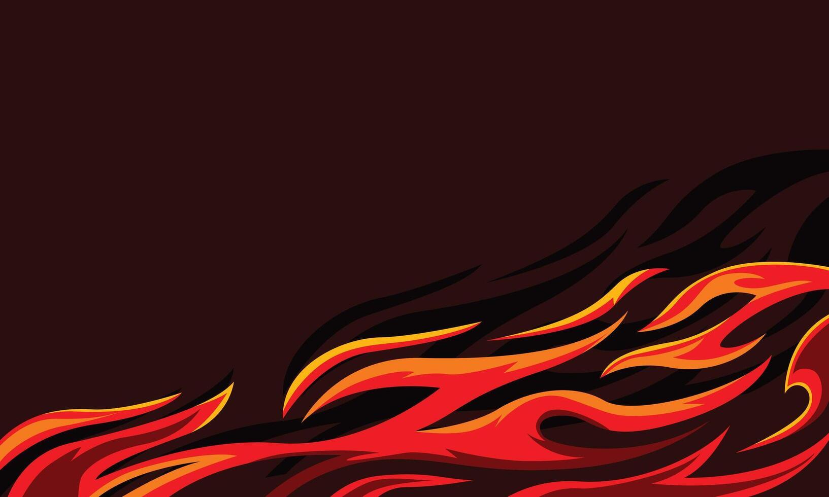 Burning flame car wrap sticker design vector