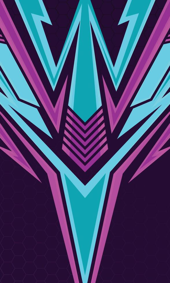 Racing style geometric abstract background. Sublimation printing jersey fabric template vector