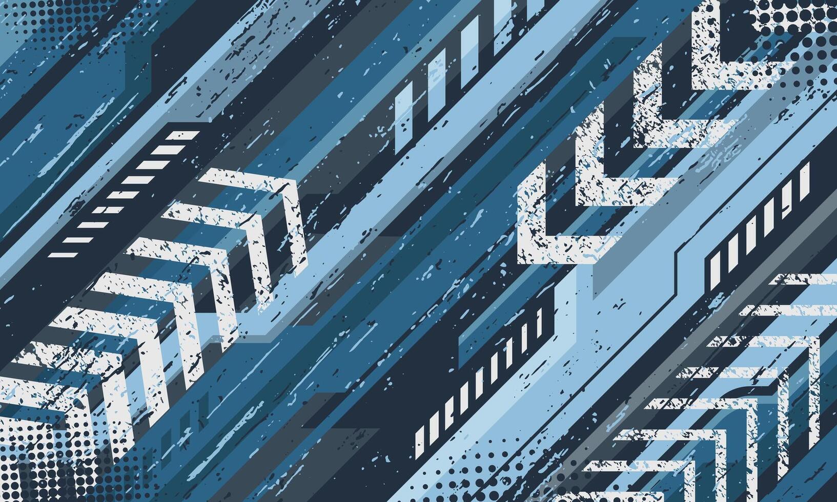 Racing geometric abstract grunge brush strokes for jersey fabric, racing, car wrap decal, cycling, football, games vector