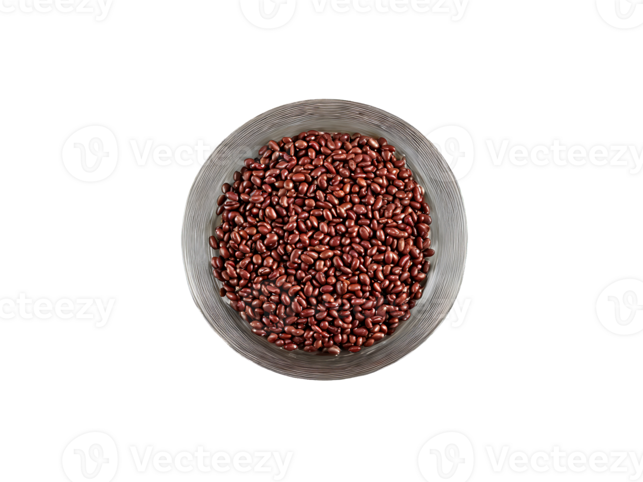 Rajma with kidney beans in a thick gravy served in a transparent glass bowl comforting png
