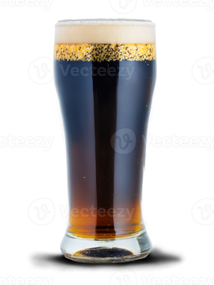 Vegemite Beer Pint glass with dark beer featuring the unique savory flavor of Vegemite png
