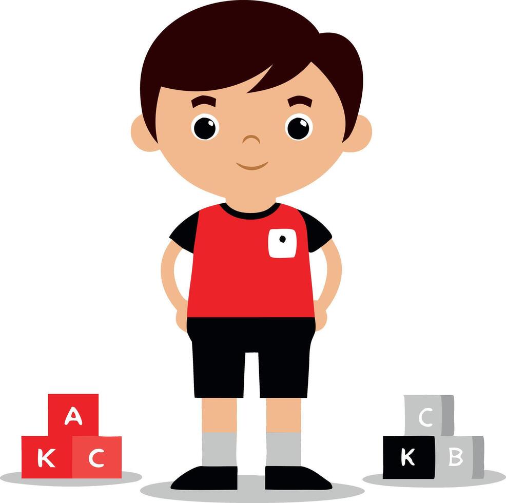 Illustration of a boy holding a megaphone on a transparent background. vector