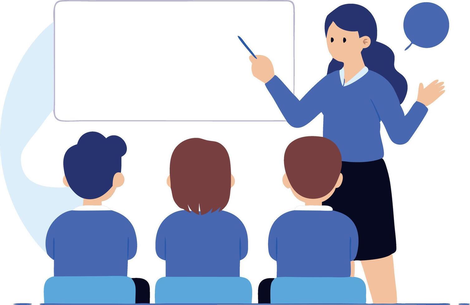 Scene is educational and focused vector