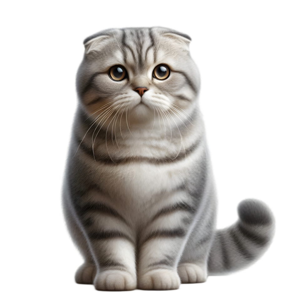 Scottish fold cat isolated from background png