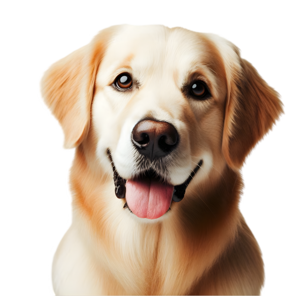 Golden retriever dog isolated from background png