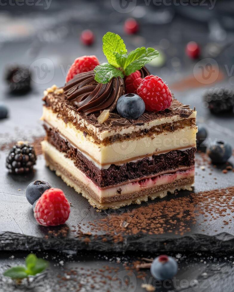 Delicious Haute Patisserie Dessert, A Gourmet Indulgence photo