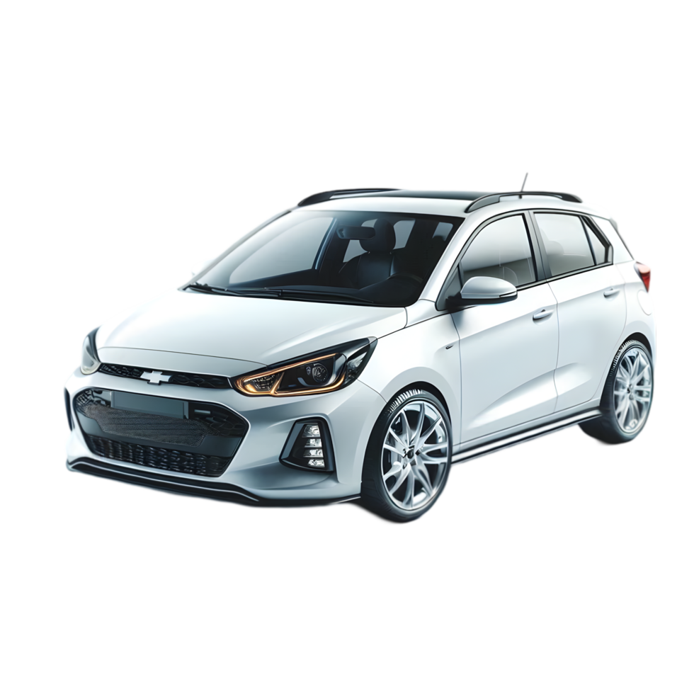 White car on transparent background png