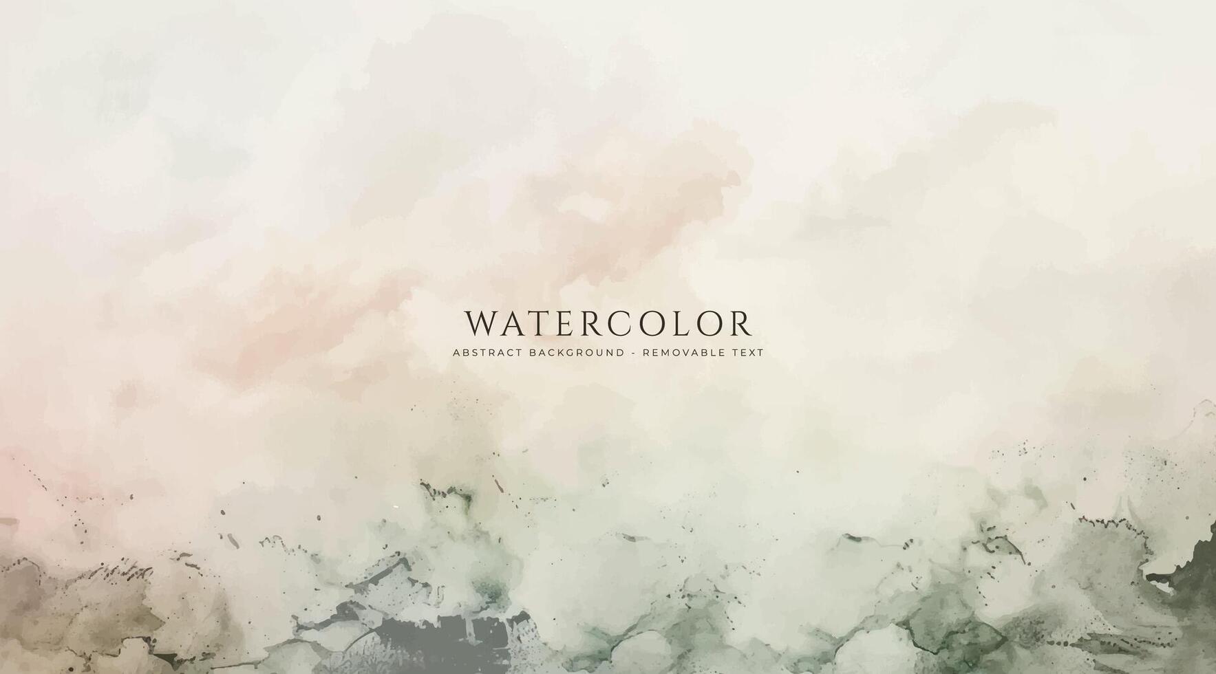 Abstract horizontal watercolor background. Neutral light colored empty space background illustration vector