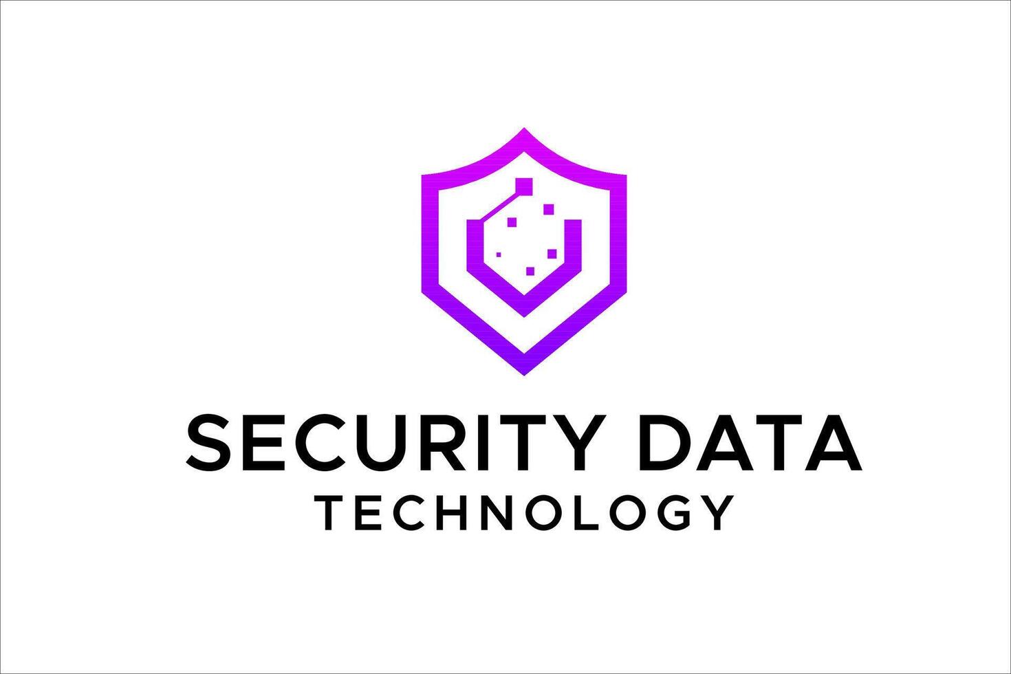 security technology data sheld logo vector