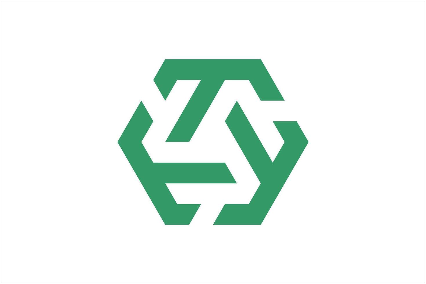 letter t hexagon vector