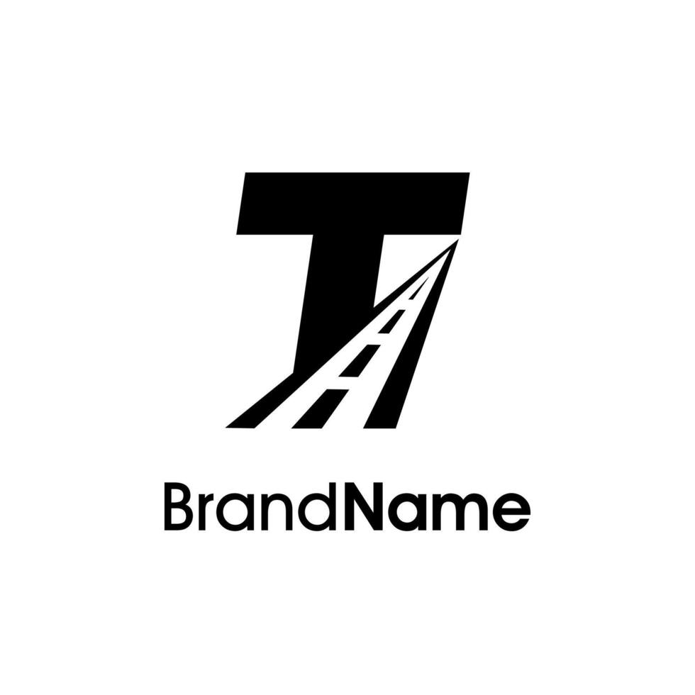 Minimalist Initial T Way Logo vector