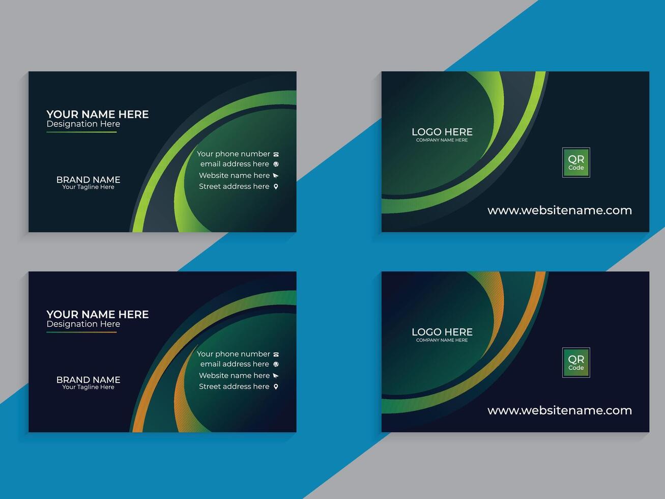 Modern and clean professional business card template vector