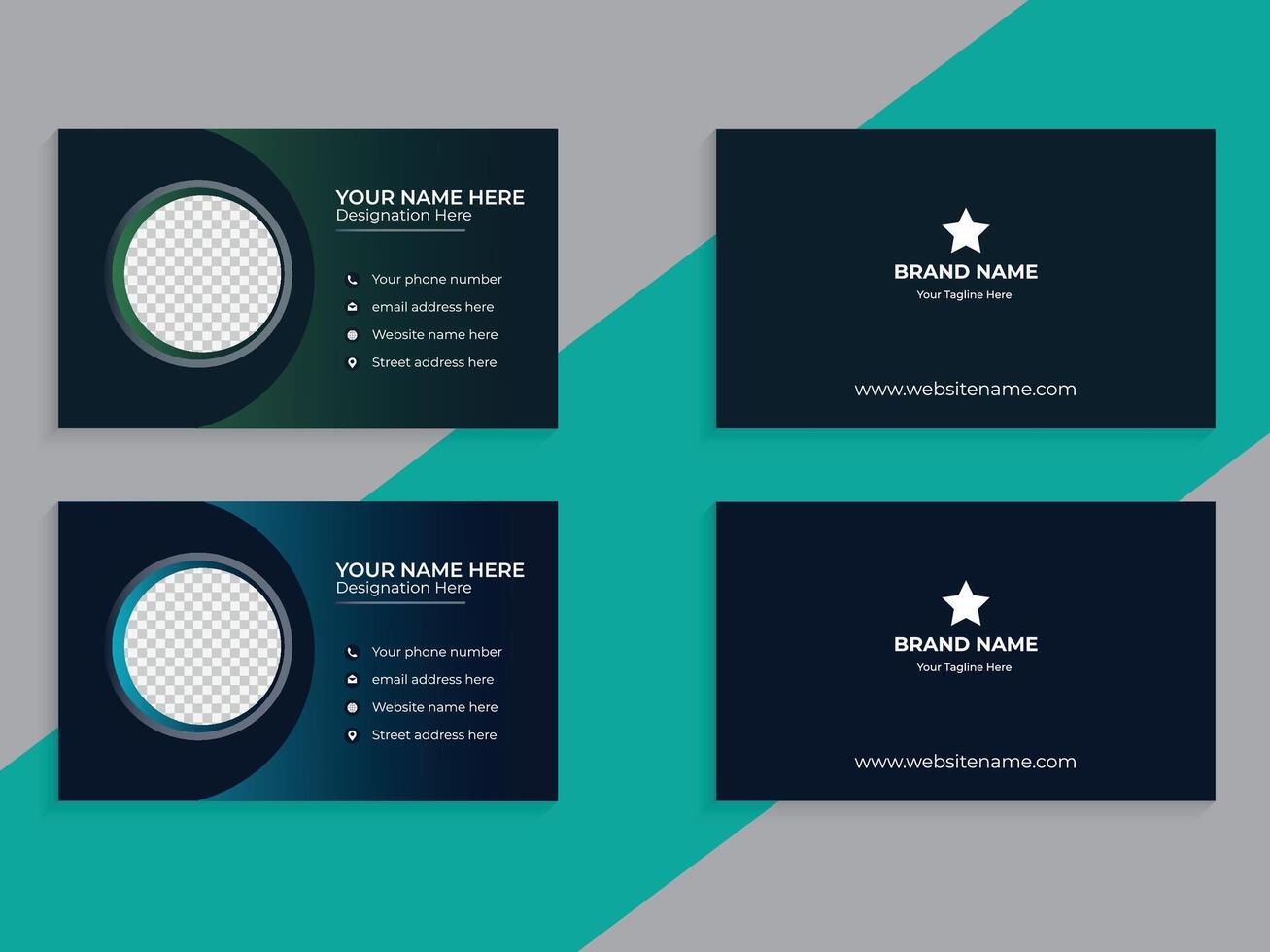 Modern and clean professional business card template vector