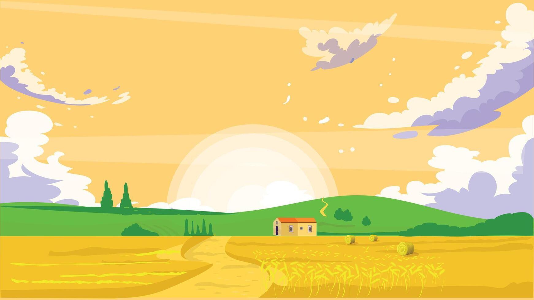 abstract field city background illustration vector