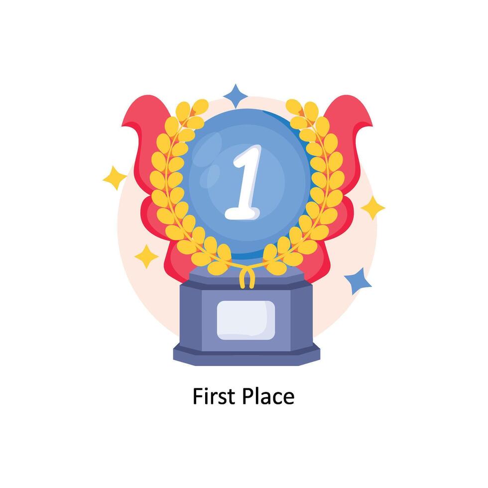 First Place concepts style illustration. EPS 10 File vector
