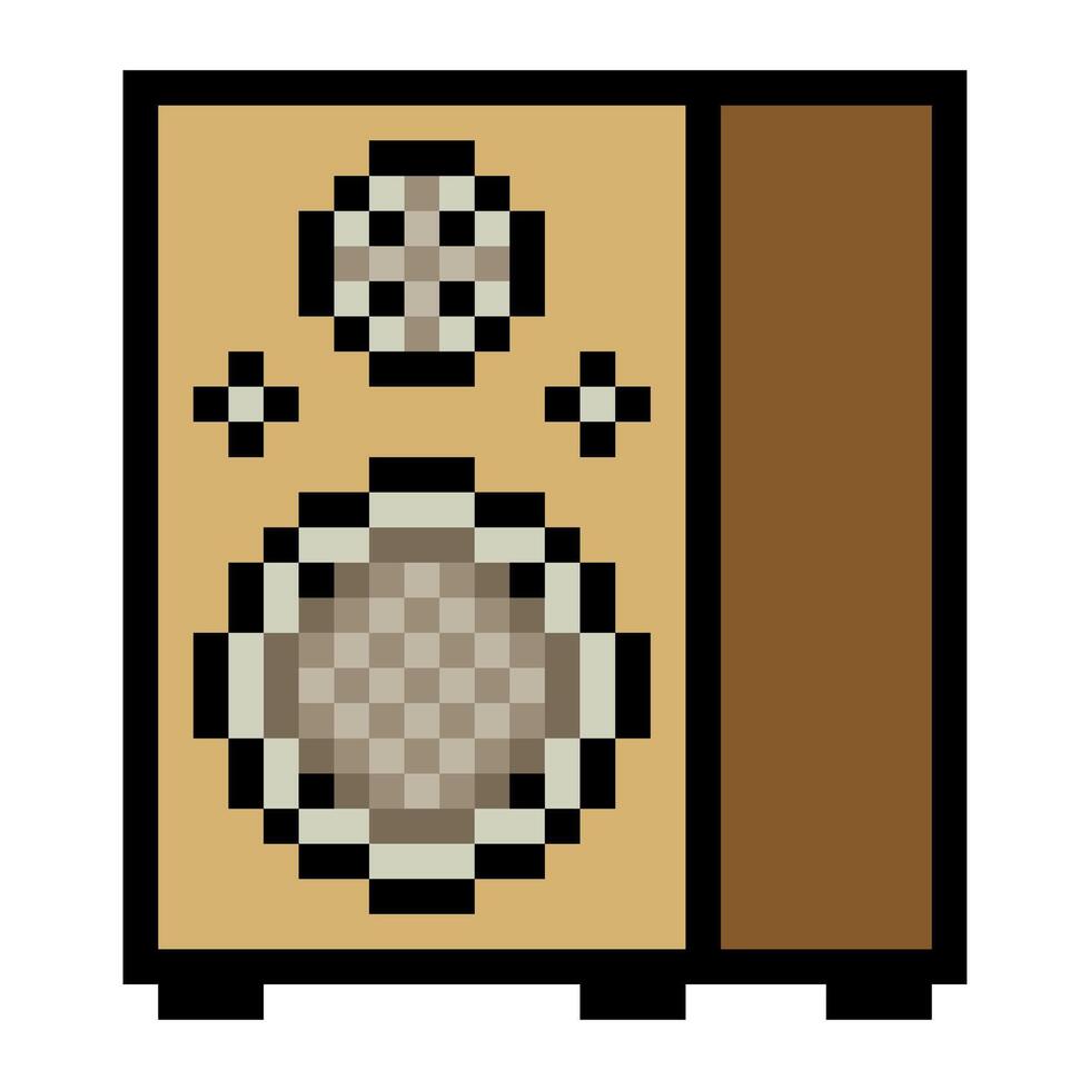 Sound speaker in pixel art style vector