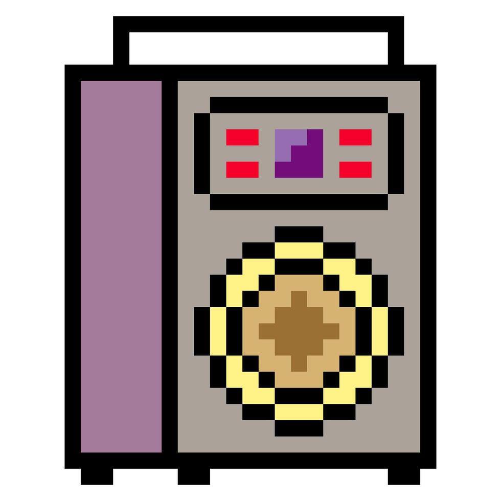 Sound speaker in pixel art style vector
