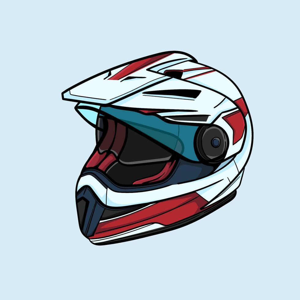 helmet cartoon style vector