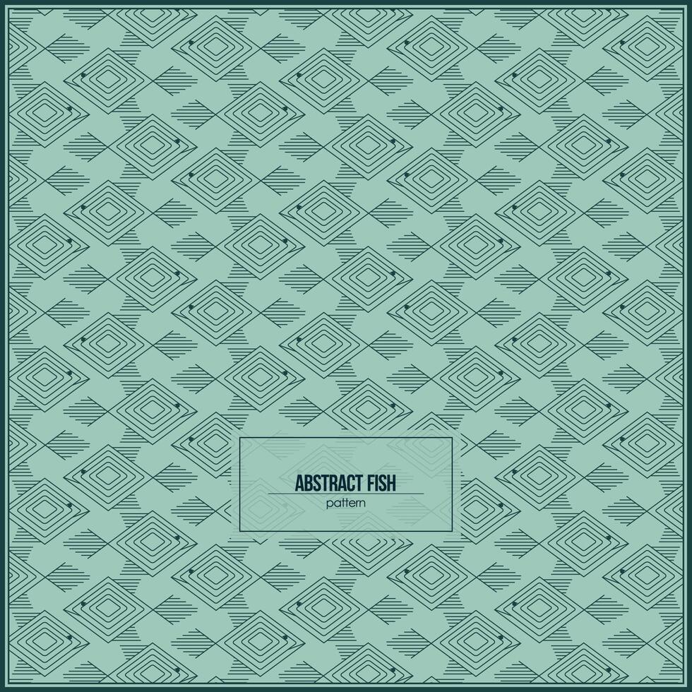 abstract pattern of unique fish shape for children book cover vector