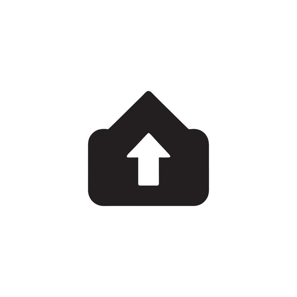 Upload icon set silhouette illustration. vector