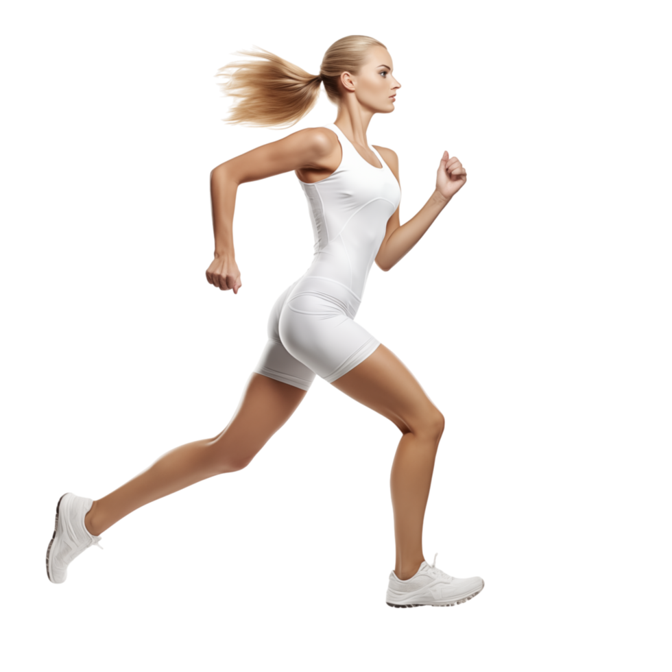 Runner woman isolated on transparent background png