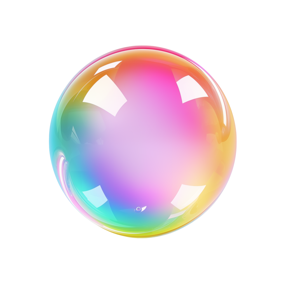 Soap bubble isolated on transparent background png