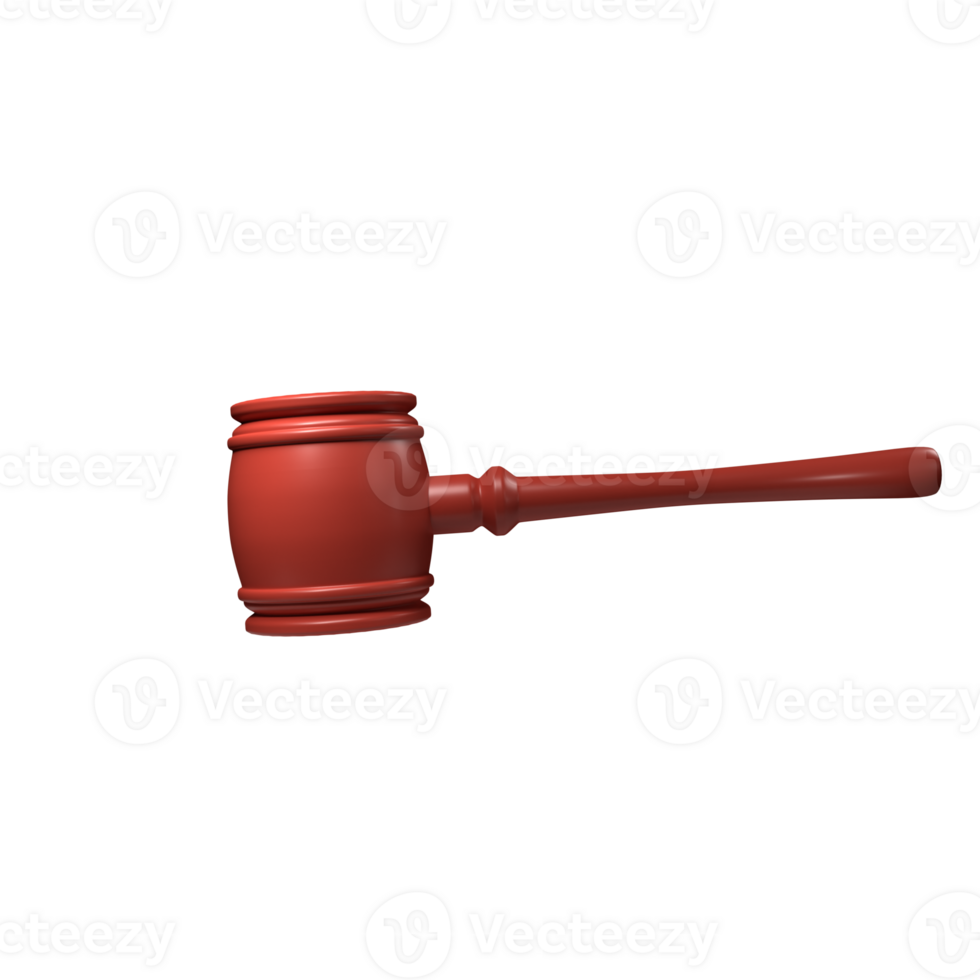 3d model of justice gavel png