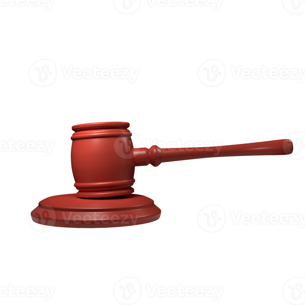3d model of justice gavel png