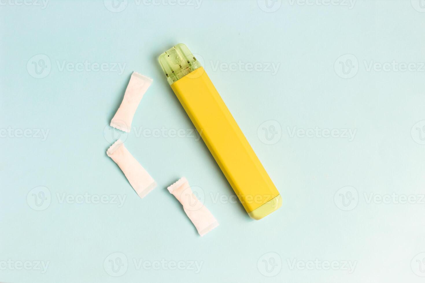 Nicotine pads snus, cigarette replacement, together with an electronic cigarette. photo