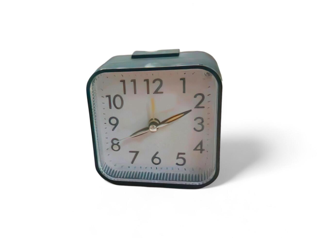 alarm clock on white background photo