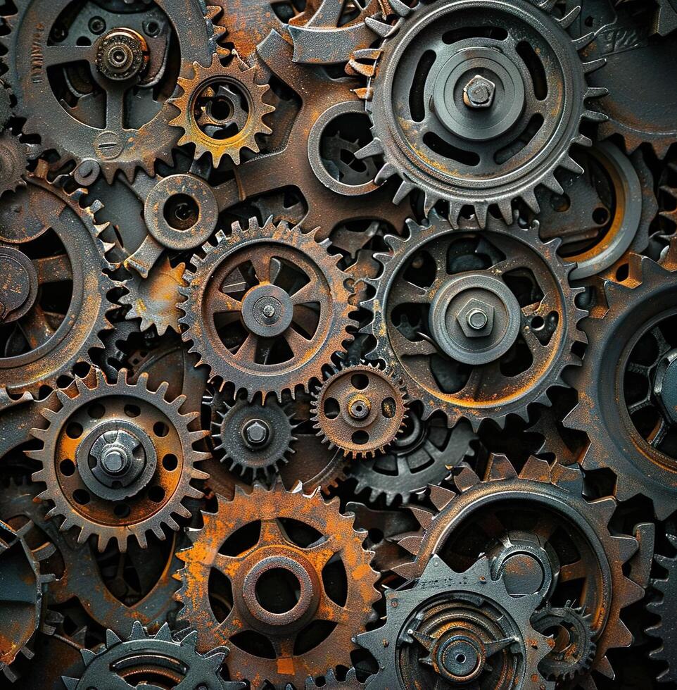 gears and cogs background illustration photo