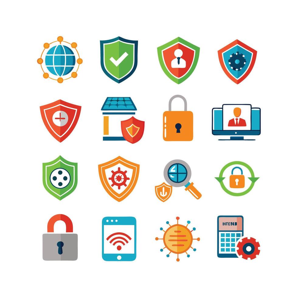 Security Icon Set Collection Illustration vector
