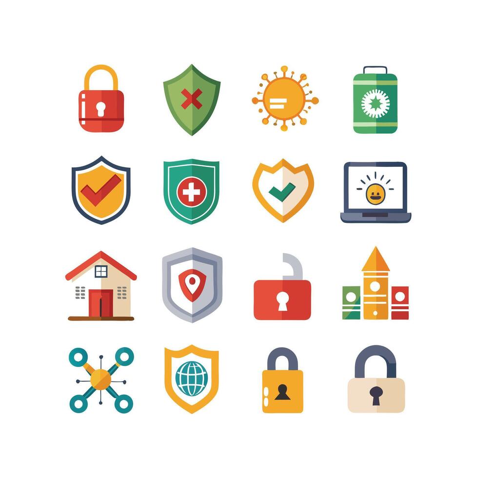 Security Icon Set Collection Illustration vector