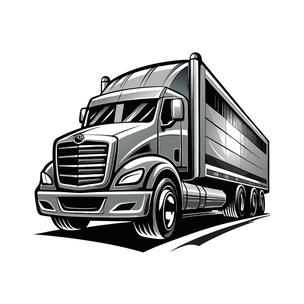 Realistic Truck Illustration vector