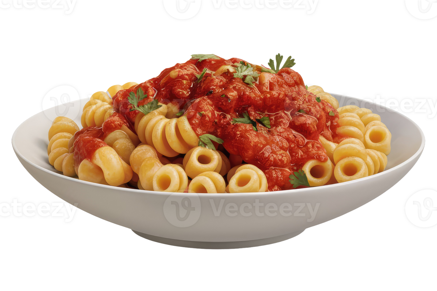 Fusilli with tomato sauce png