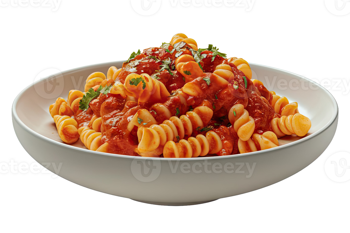 Fusilli with tomato sauce png