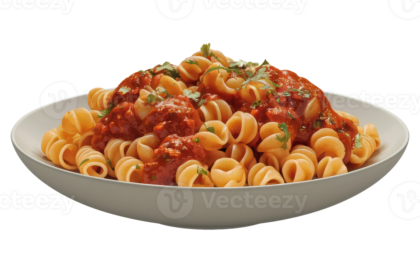 Fusilli with tomato sauce png
